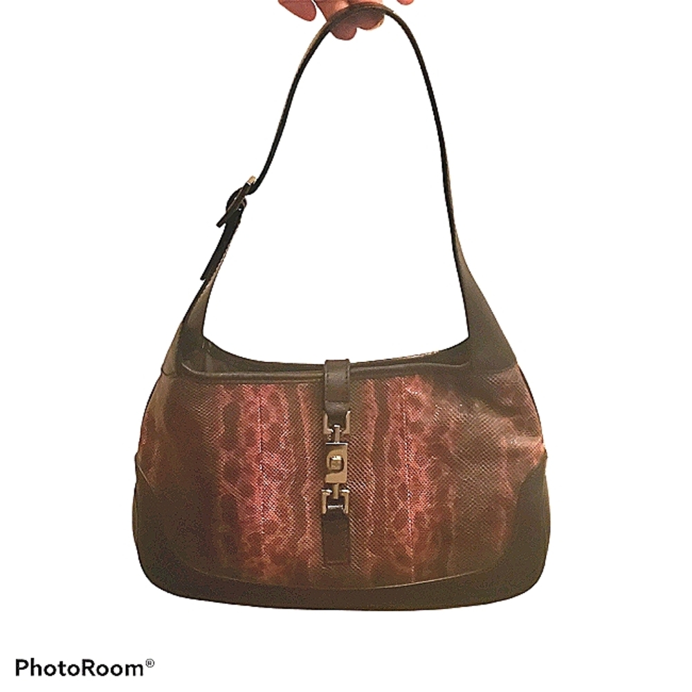 Gucci Authentic Karung Jackie snake skin bag